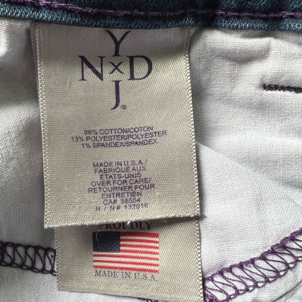 NYDJ Dark Blue Straight Leg Denim size 14 petite - Picture 5 of 8